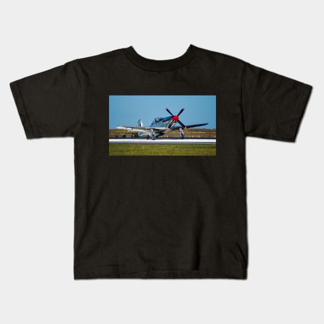 P-51 Mustang Kids T-Shirt by Upbeat Traveler